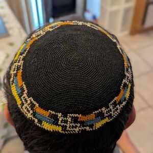 Hand Crafted Kippah with Unique Chain Link Design